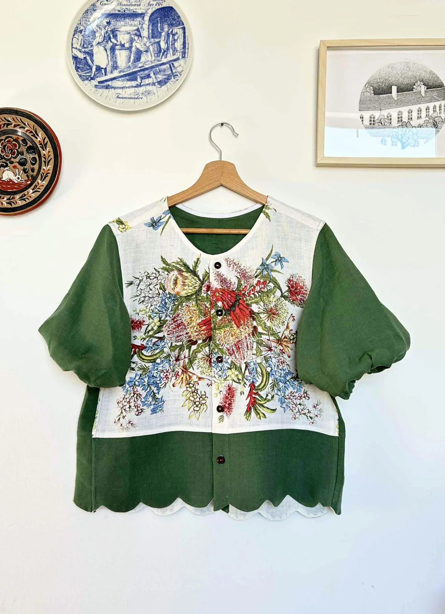 Zielona z krótkim rękawem