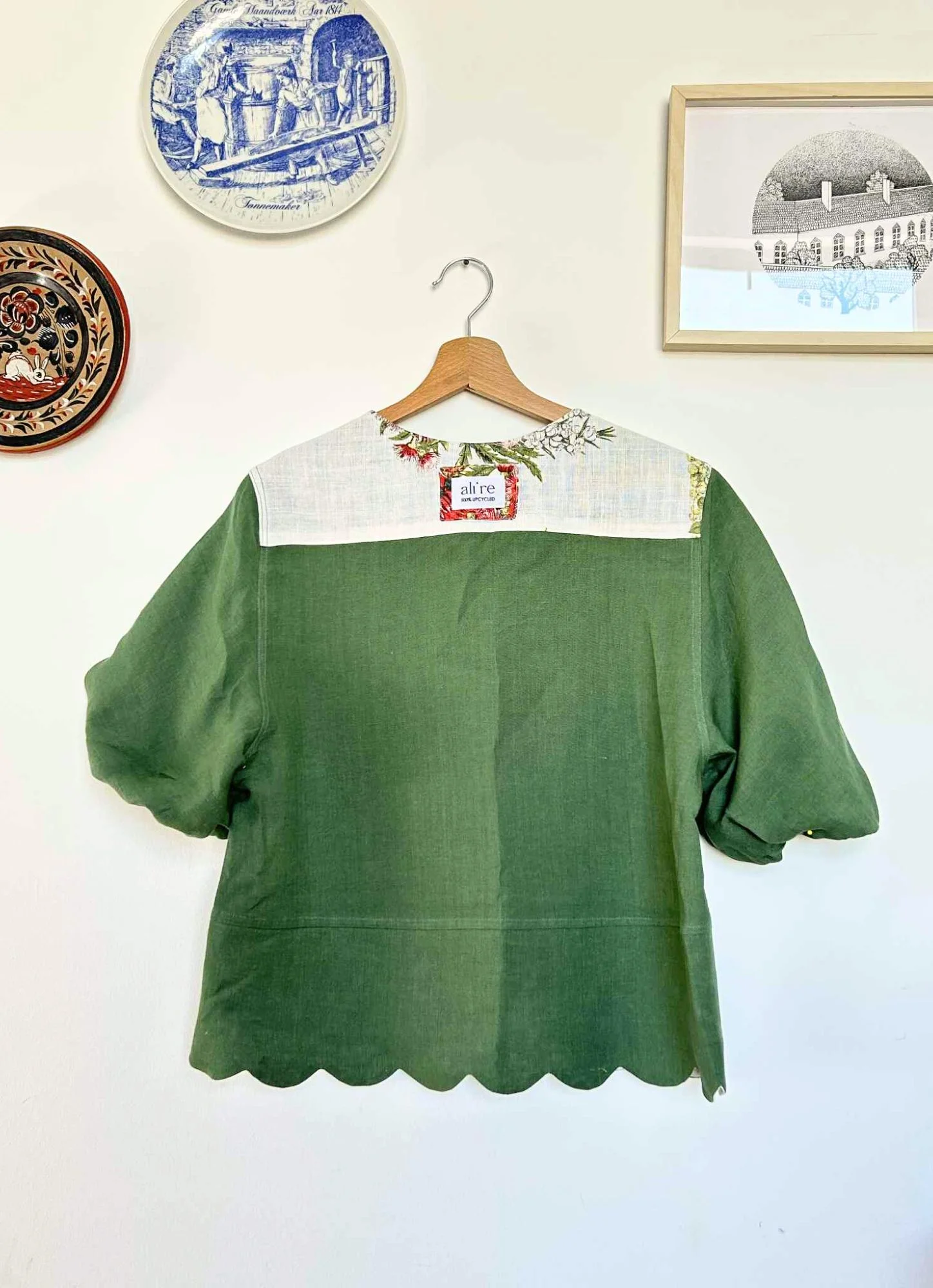 Zielona z krótkim rękawem